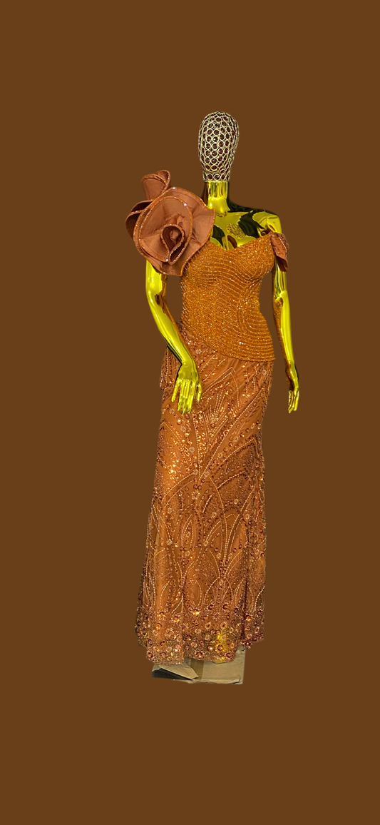 Benny Orange Formal Gown